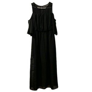 Bailey Blue Black Lace Off the Shoulders Dress Size Large 12/14 GUC #0073